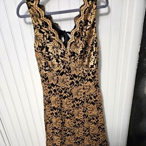 Womens Gold detail party dress size S